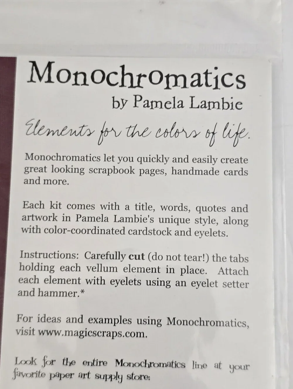 new MAGIC SCRAPS Monochromatics Remember Themed Scrapbook Junk Journal Combo Kit
